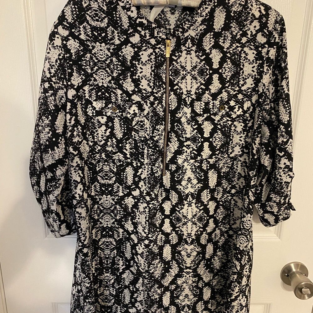 Calvin Klein Monochrome Patterned Blouse
